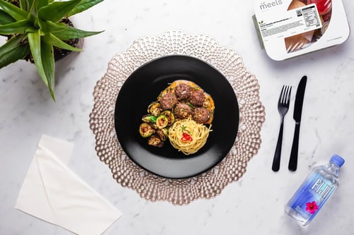 Tuscan Meatballs, Peppers & Onions