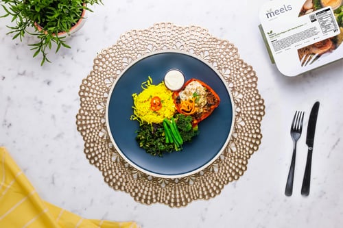 Vegan Stuffed Pepper & Hearty Greens