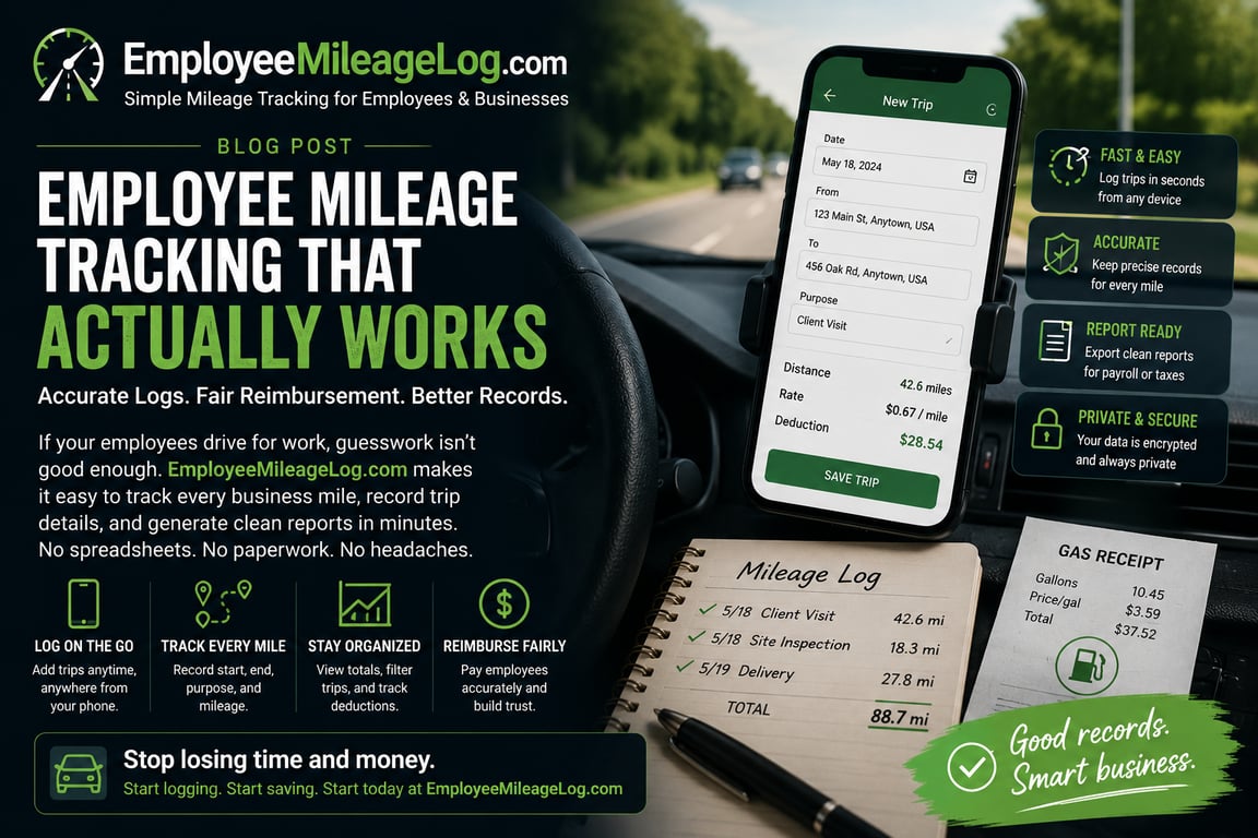 Employee Mileage Tracking Is Not Optional If You Expect to Reimburse Drivers Correctly