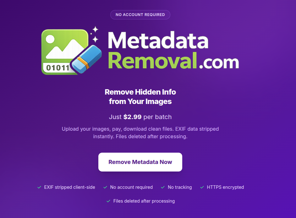 Metadata Removal screenshot 1
