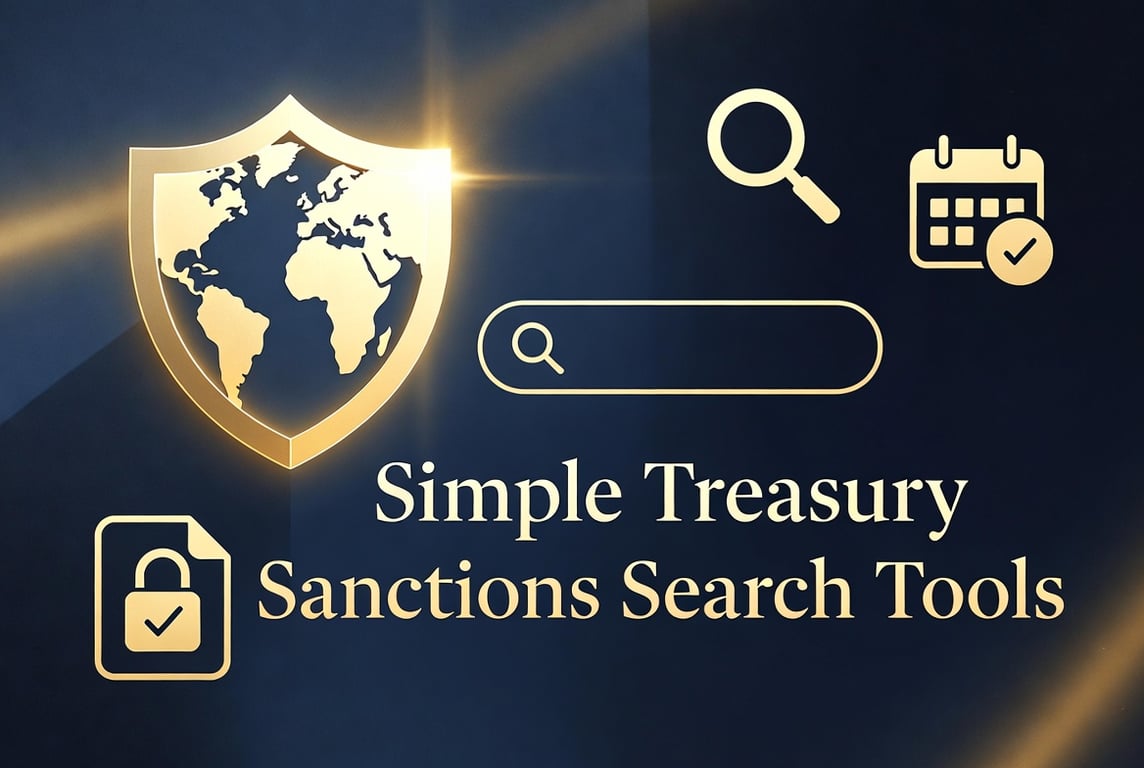 Simple Treasury Sanctions Search Tools That Are Easy to Use & Provide Proof