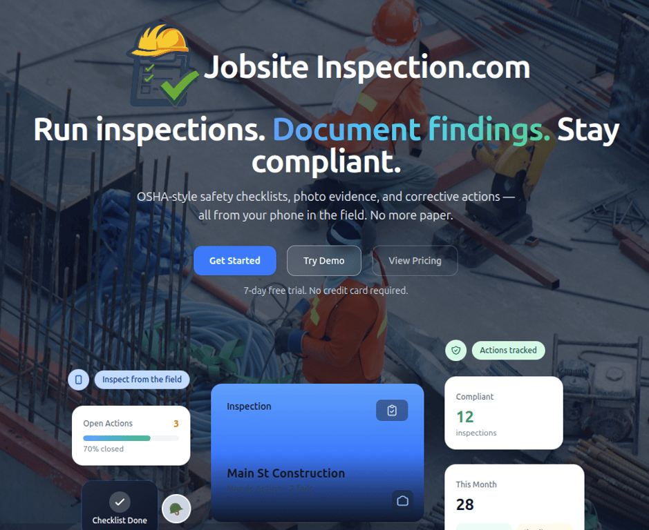 Jobsite Inspection screenshot 1