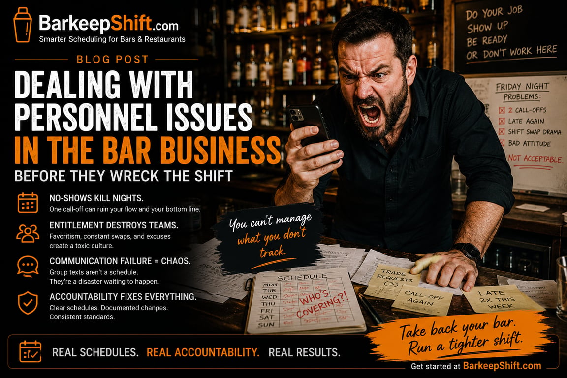 Dealing With Personnel Issues in the Bar Business Before They Wreck the Shift