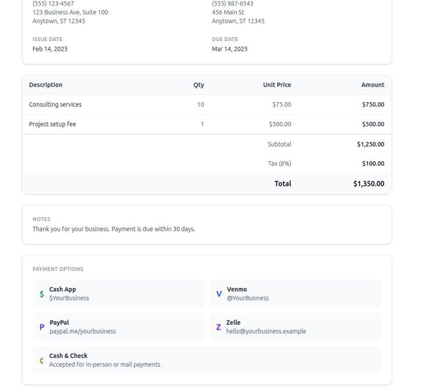 Simple Freelancer screenshot 1