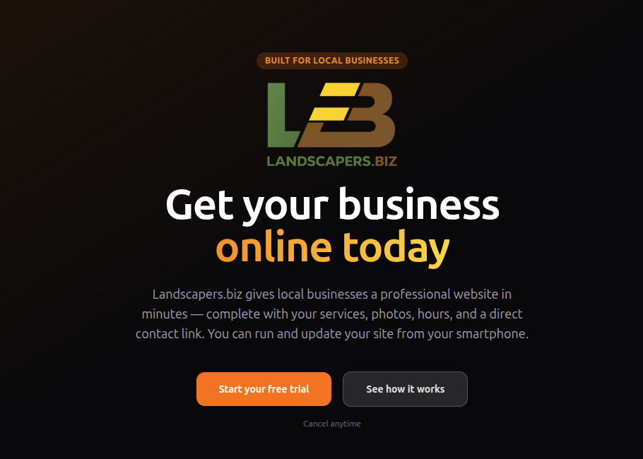 Landscapers.biz screenshot 1