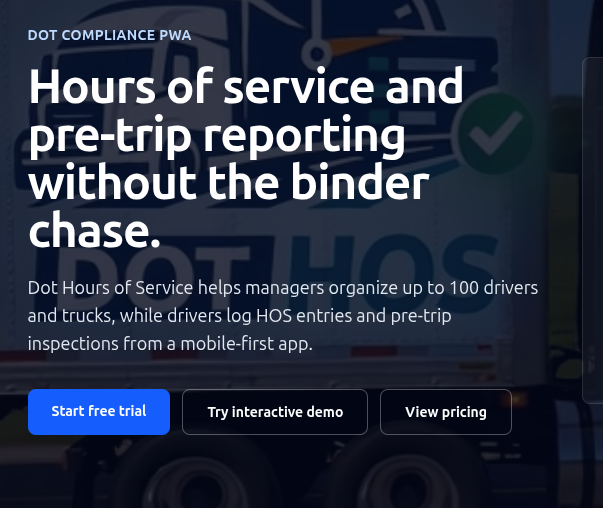 DOT Hours of Service screenshot 1