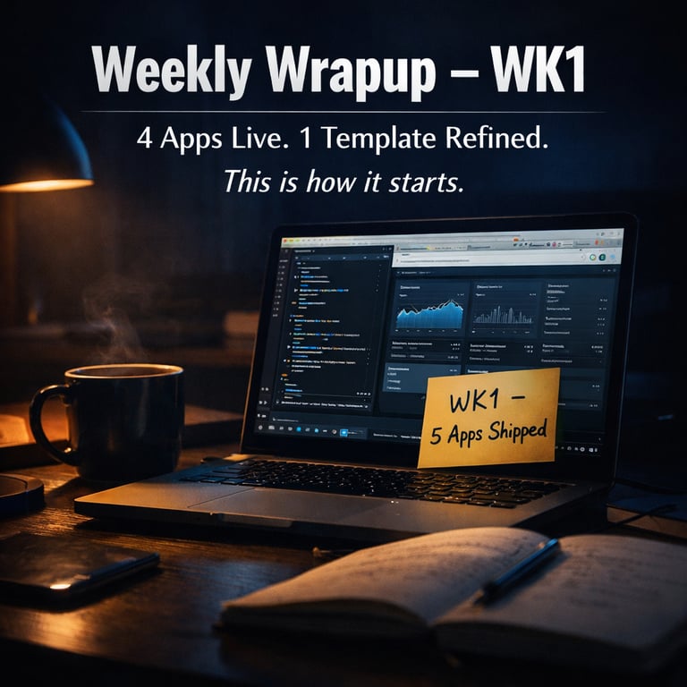 Weekly Wrap Up WK 1