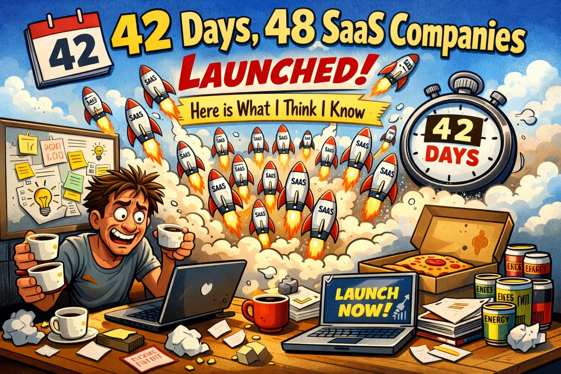 42 Days, 48 SaaS companies  Launched, Here is What I Think I Know