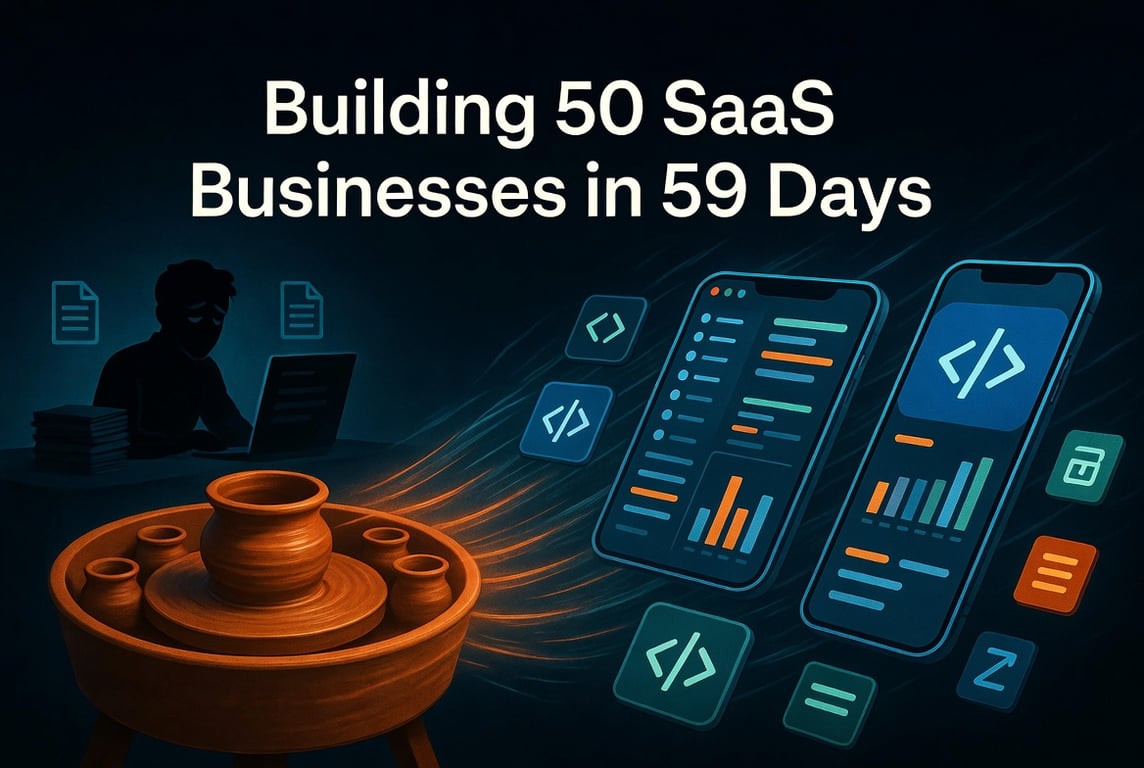 Building 50 SaaS Businesses in 59 Days
