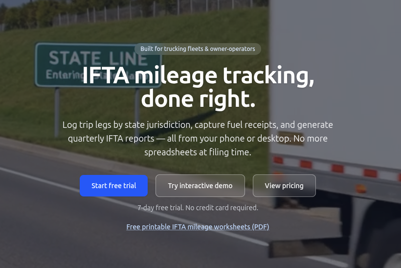 IFTA Mileage screenshot 1