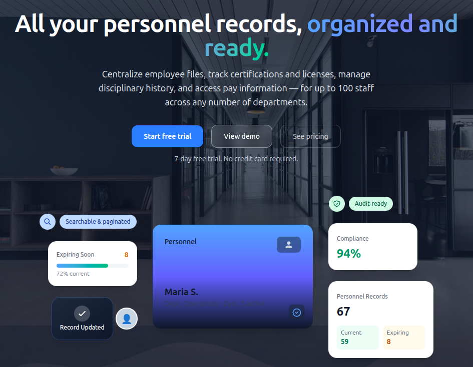 HR Staff Records screenshot 1
