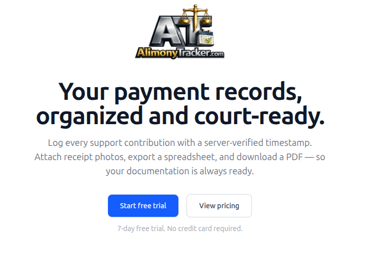 Alimony Tracker screenshot 1