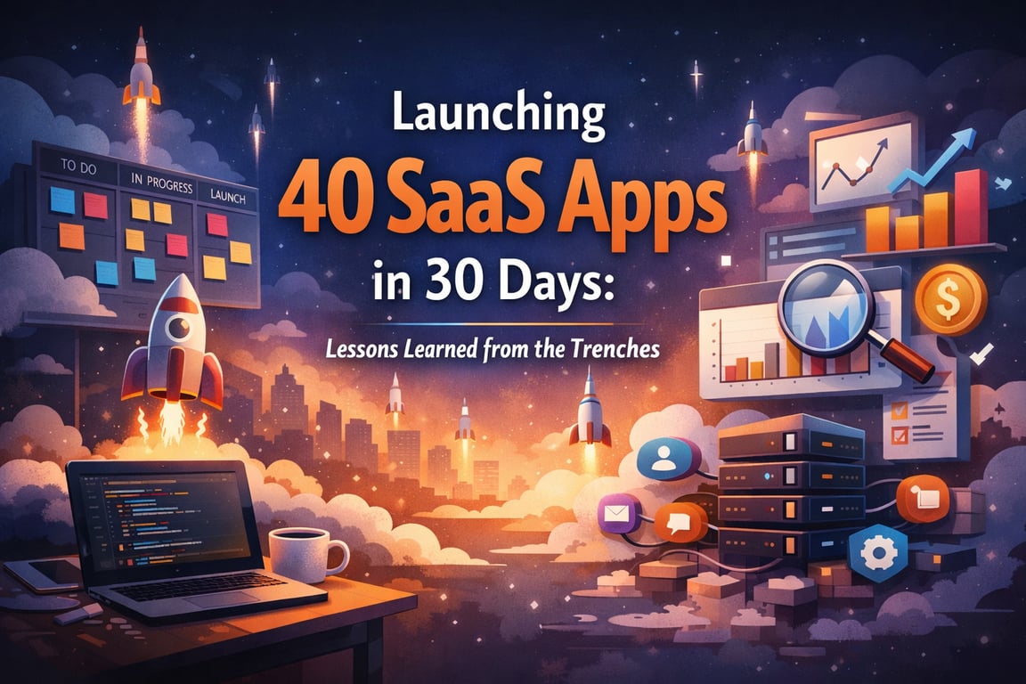 Just Finished my 40th SaaS App In a Month