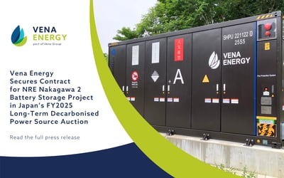 Vena Energy Secures 46.8 MW Contract for NRE Nakagawa 2 Storage Project in Japan