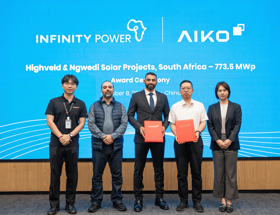 AIKO to Ship 1.19 Million ABC Modules for 773.5 MWp of Infinity Power Solar in South Africa