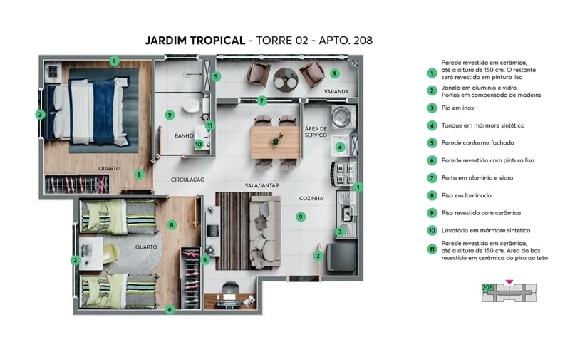  ESGOTADO - Residencial Jardim Tropical - Foto 12