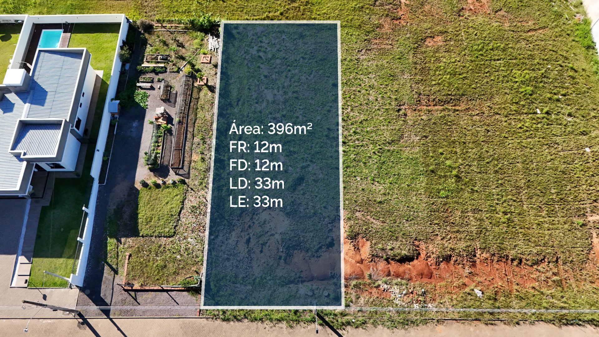 Terreno no Loteamento Gressler com 396 m²