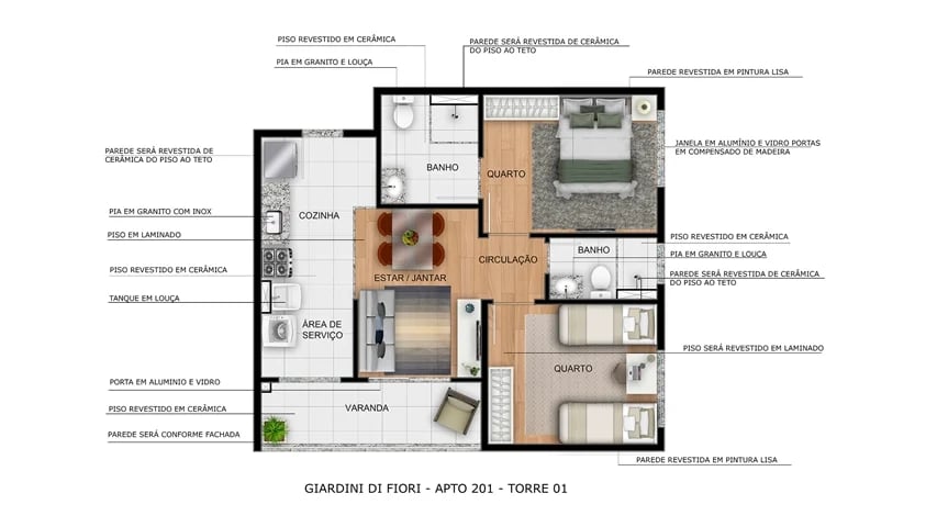 Residencial Giardini di Fiori  - Foto 19