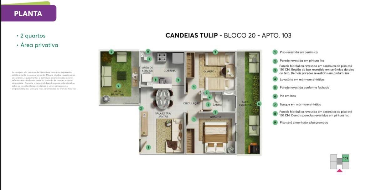 Apartamento à Venda, CANDEIAS TULIP, Vitória da Conquista, - Foto 10