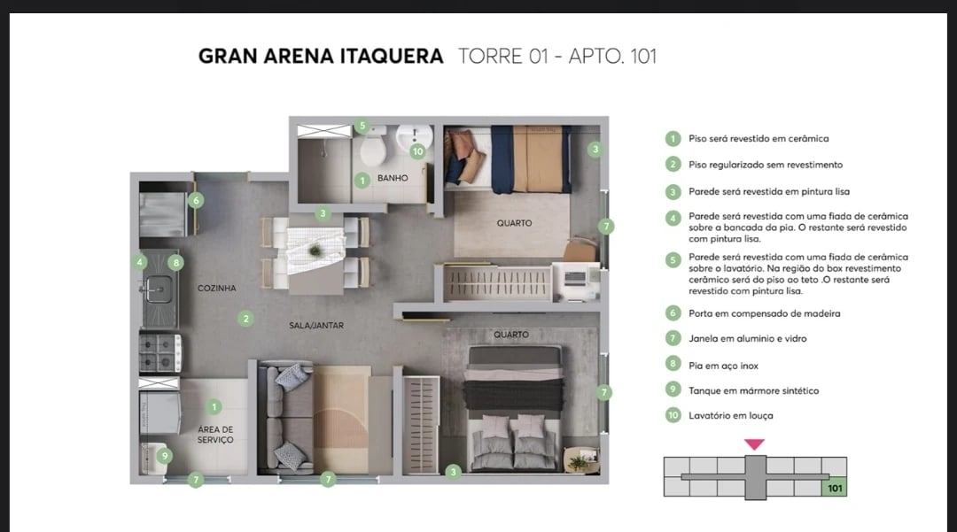 Residencial Gran Arena Itaquera - Foto 12