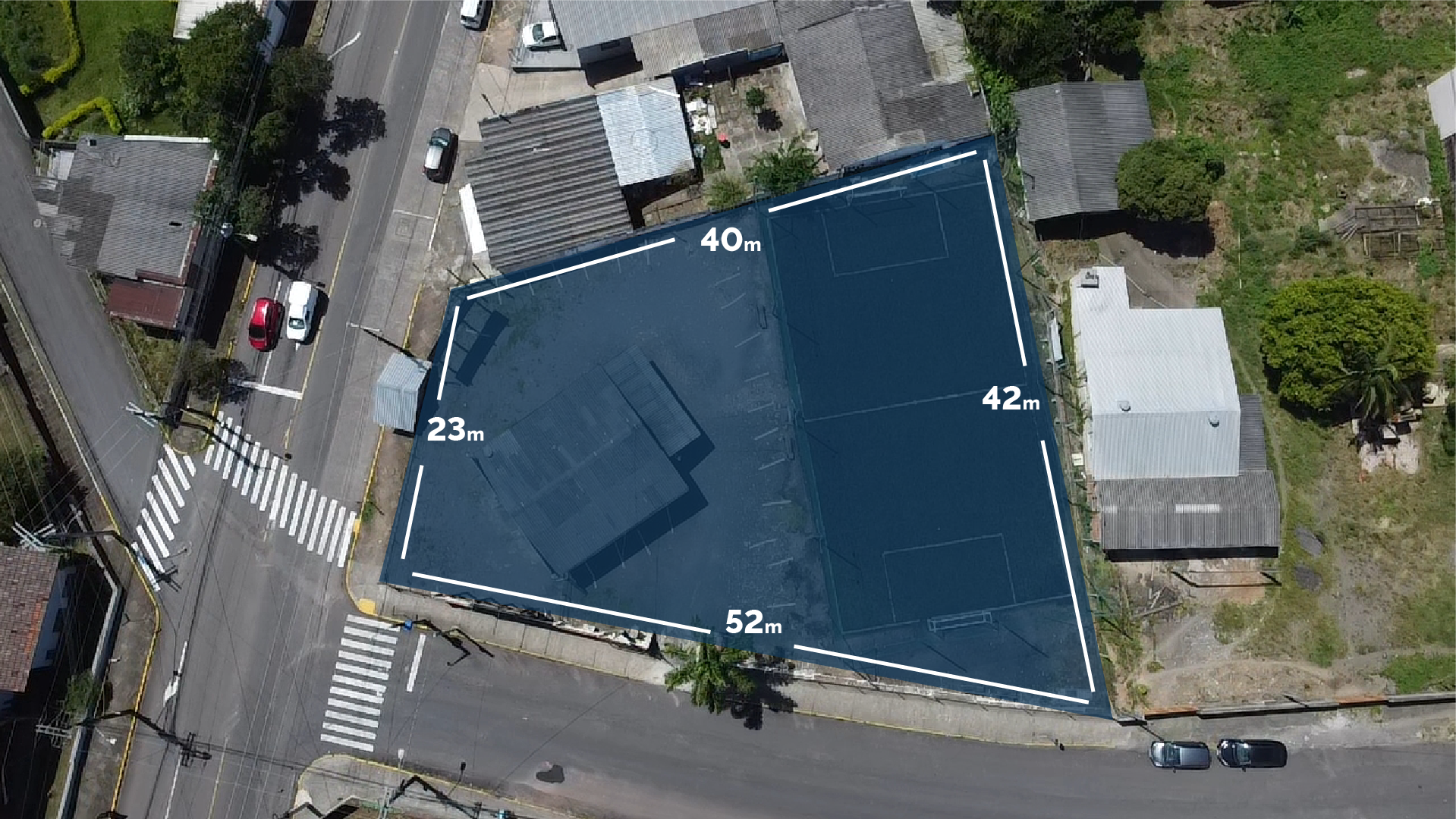 Terreno no Senai com 1.480m²