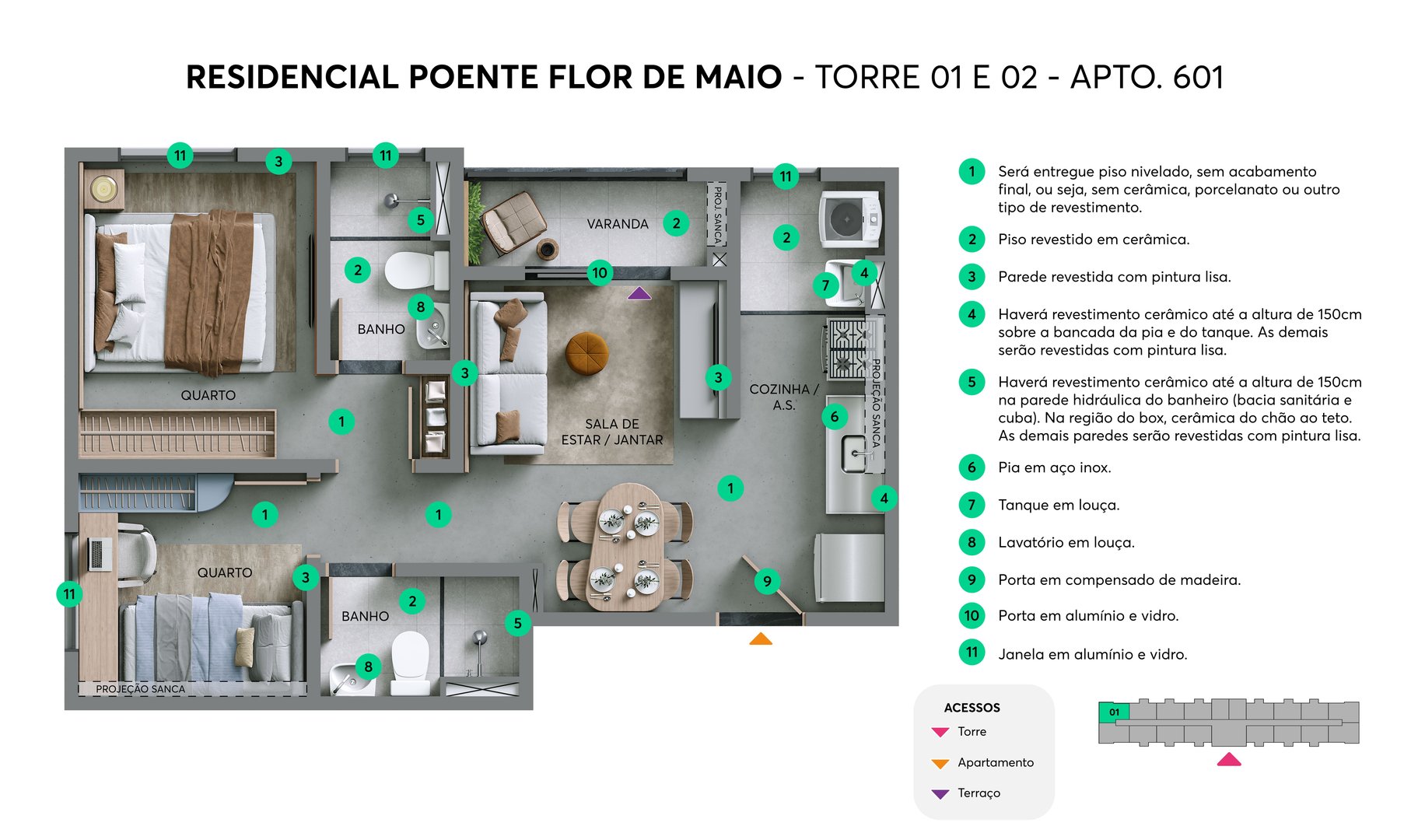 Residencial Poente Flor de Maio - Foto 19