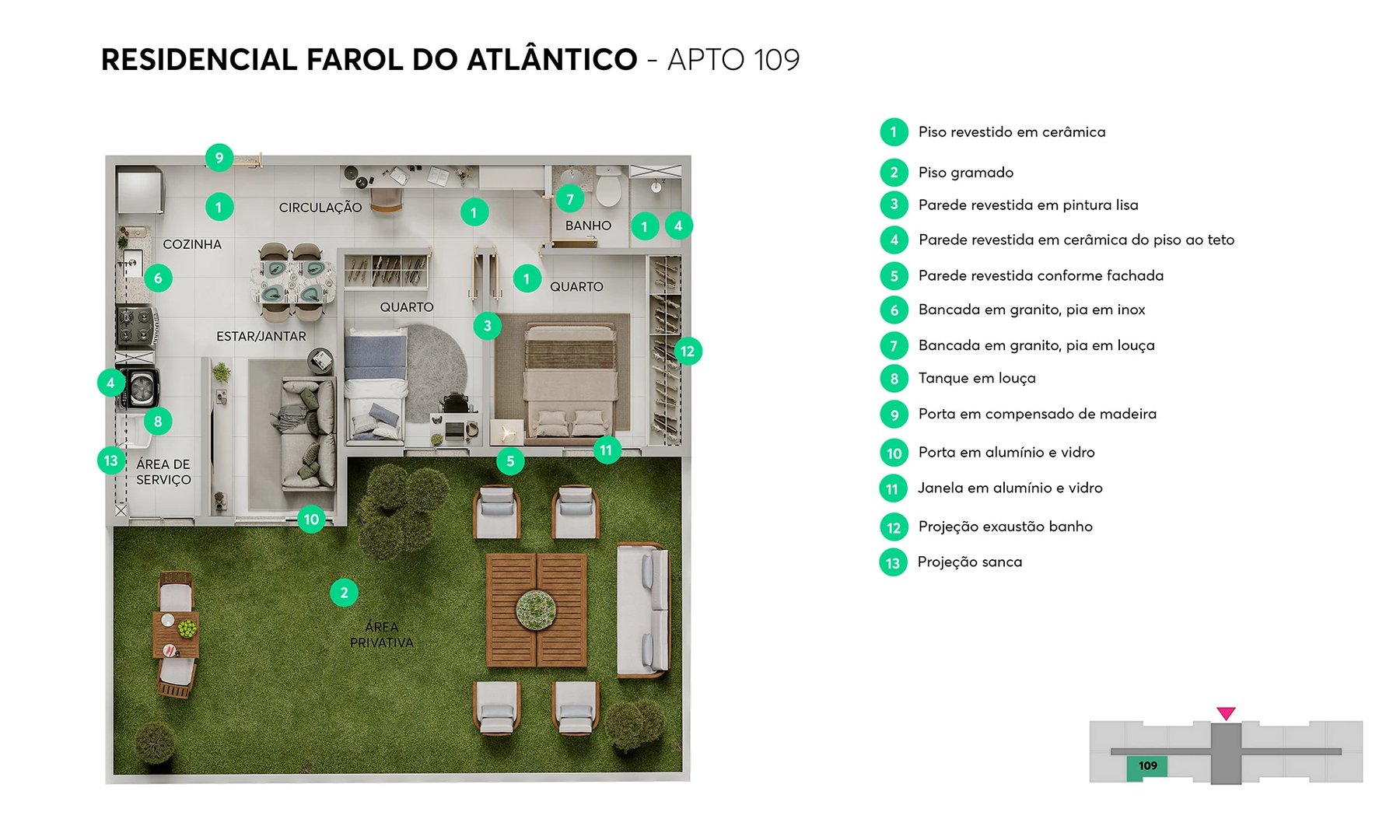 Residencial Farol do Atlântico  - Foto 13