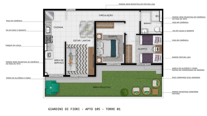 Residencial Giardini di Fiori  - Foto 18