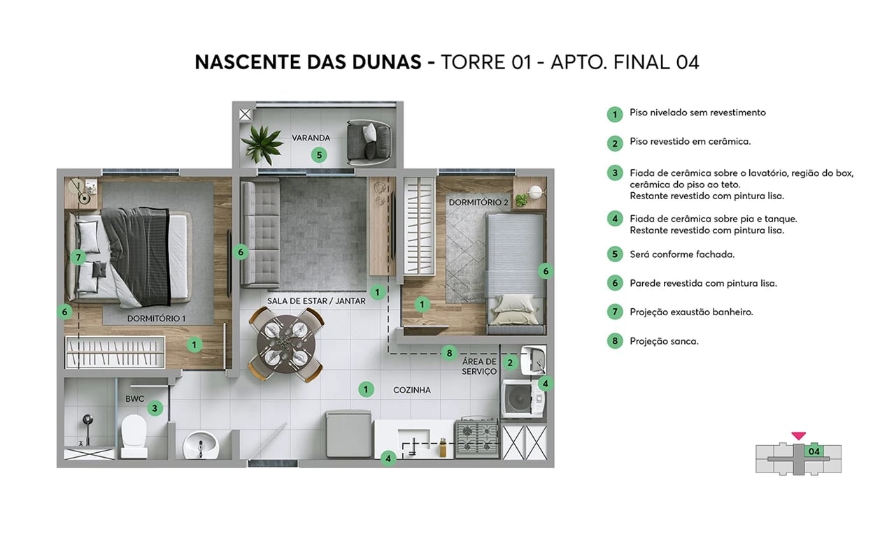 ESGOTADO - Residencial Nascente das Dunas - Foto 8