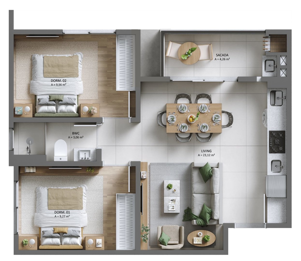 Apartamento no Vivalles com 2 dormitórios  - Foto 7