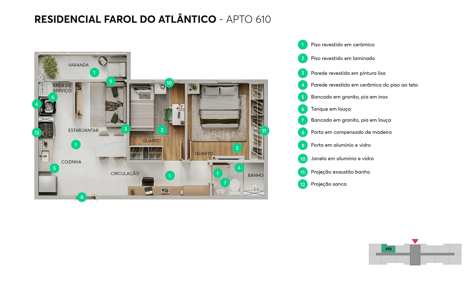 Residencial Farol do Atlântico  - Foto 15