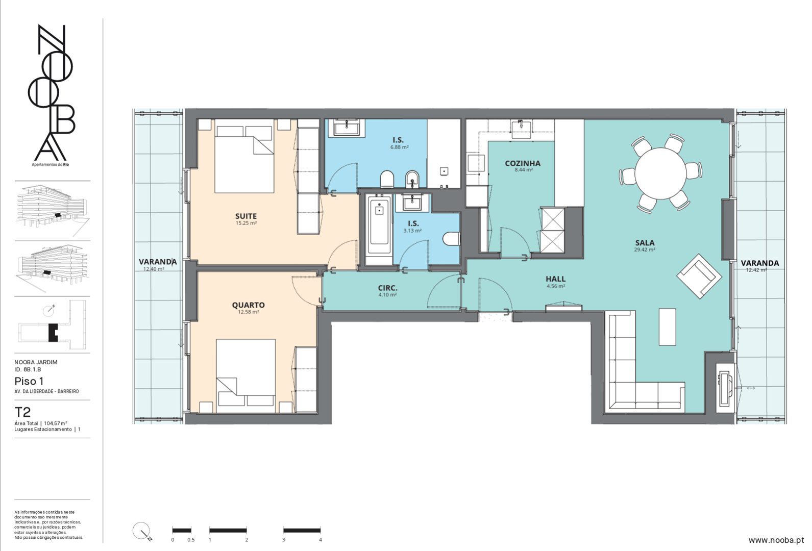 NOOBA JARDIM - T2 - 8B1B — foto 4