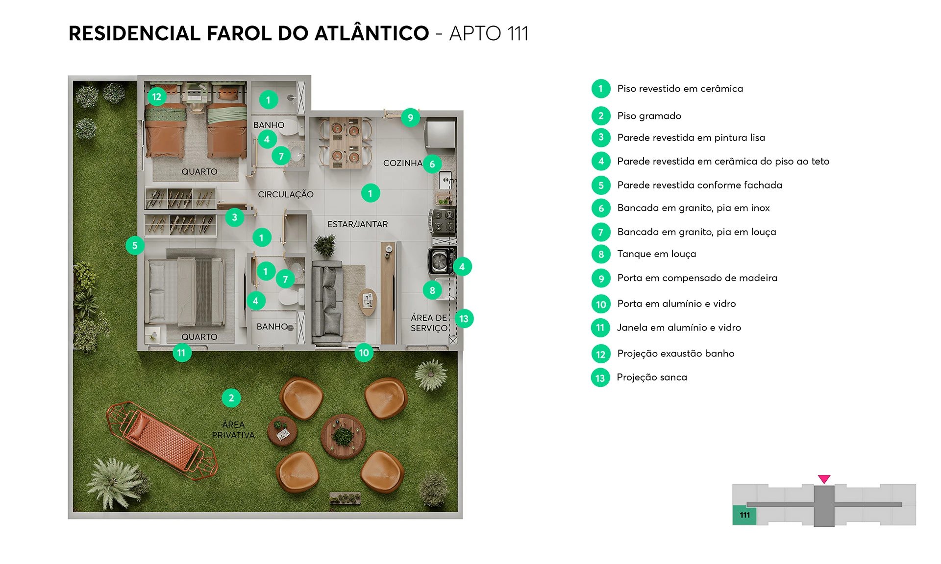 Residencial Farol do Atlântico  - Foto 14