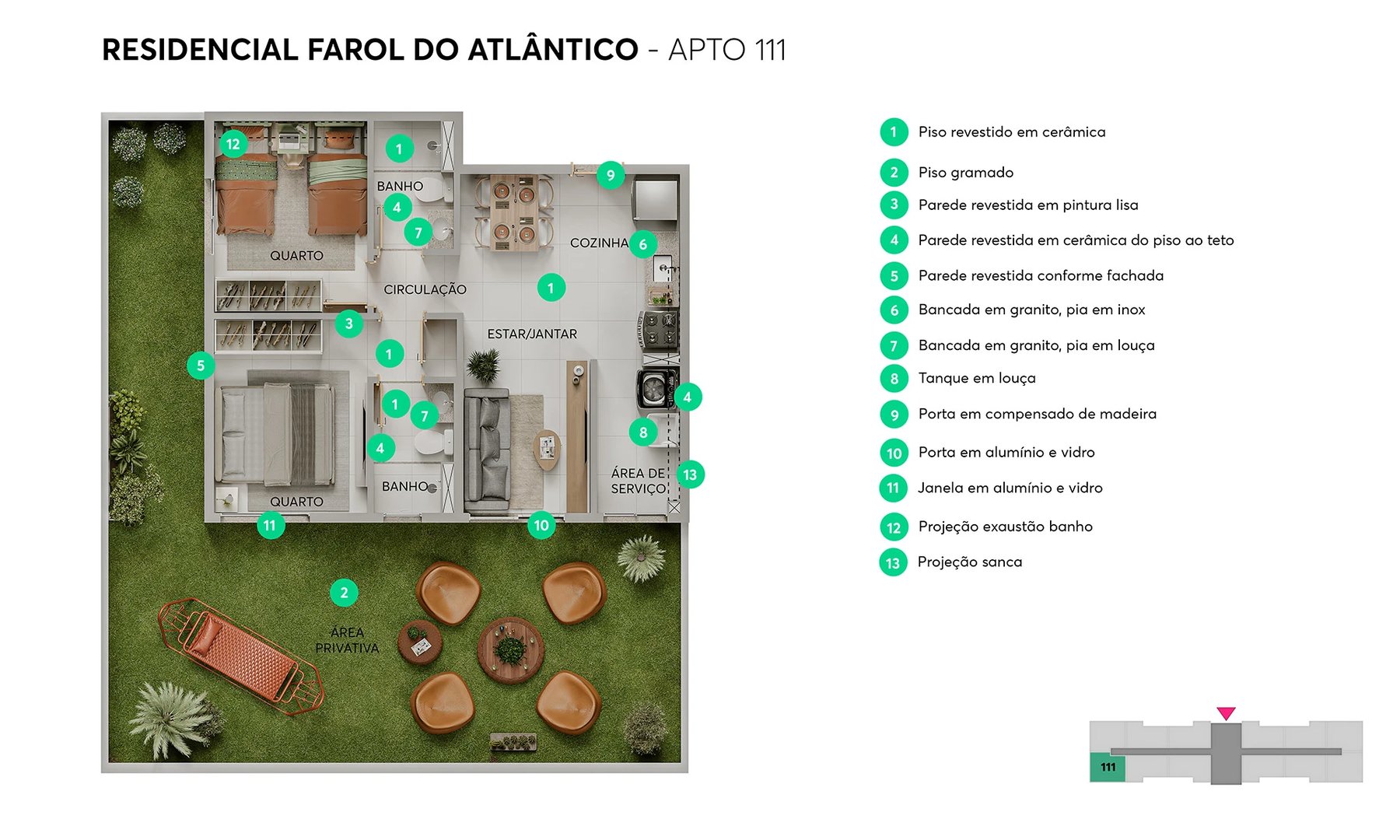 Residencial Farol do Atlântico  - Foto 14