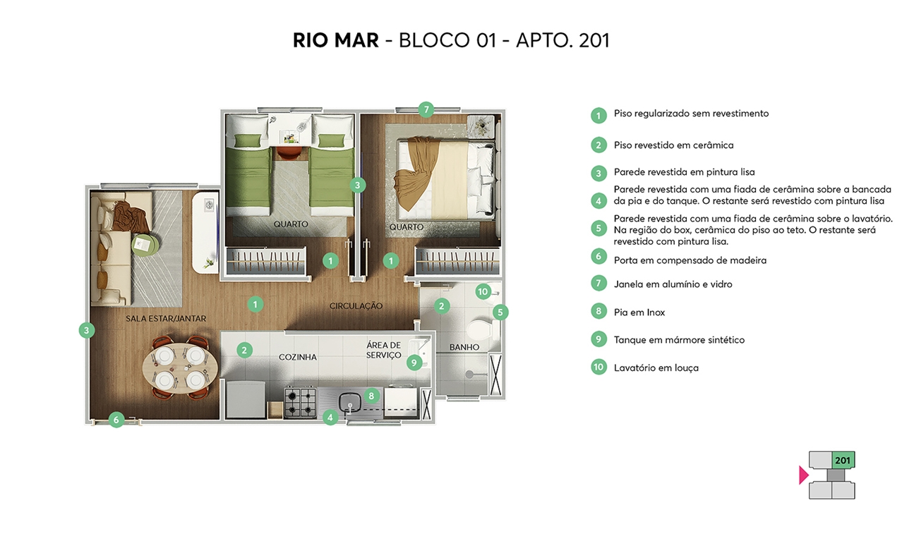 Residencial Mirantes do Rio - Rio Mar - Foto 12