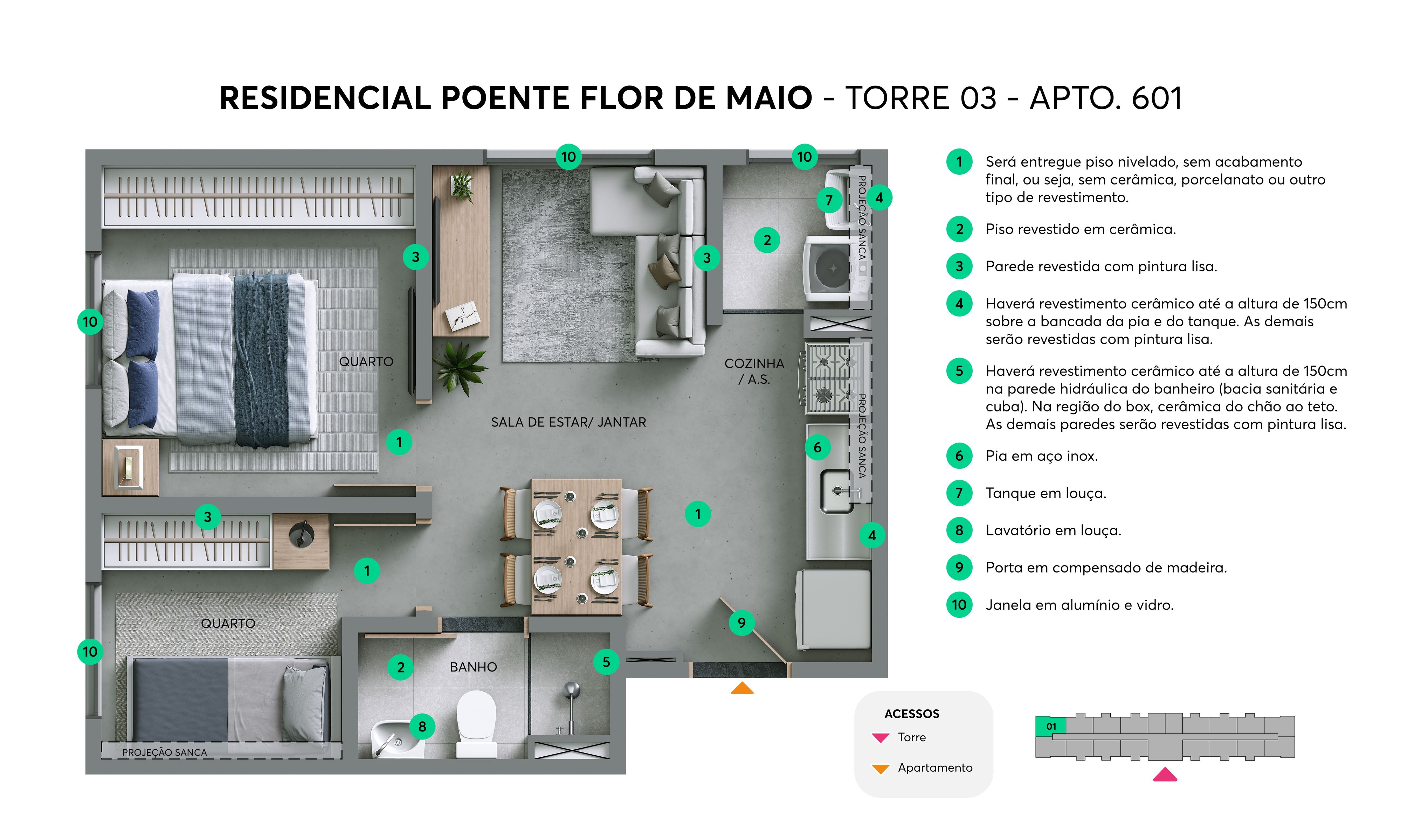Residencial Poente Flor de Maio - Foto 20