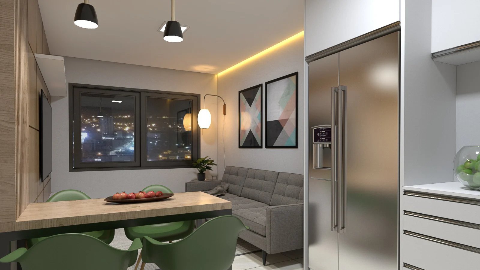 Apartamento de 1 dormitório no Sky Living