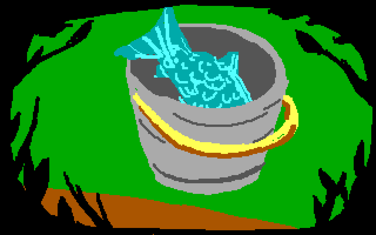 Concept art of fish from The Crimson Diamond