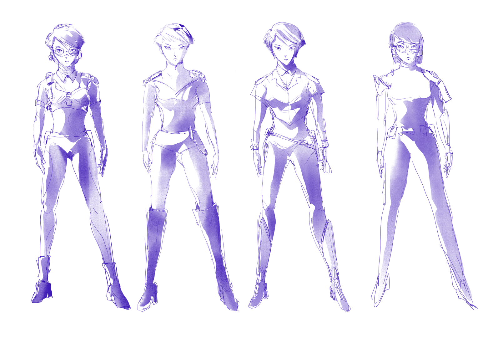 Character concept art from 1000xRESIST