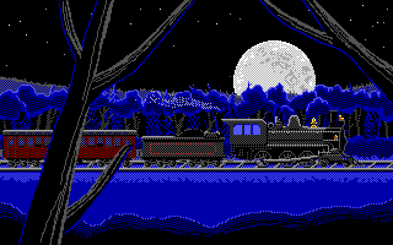 Pixel art of train