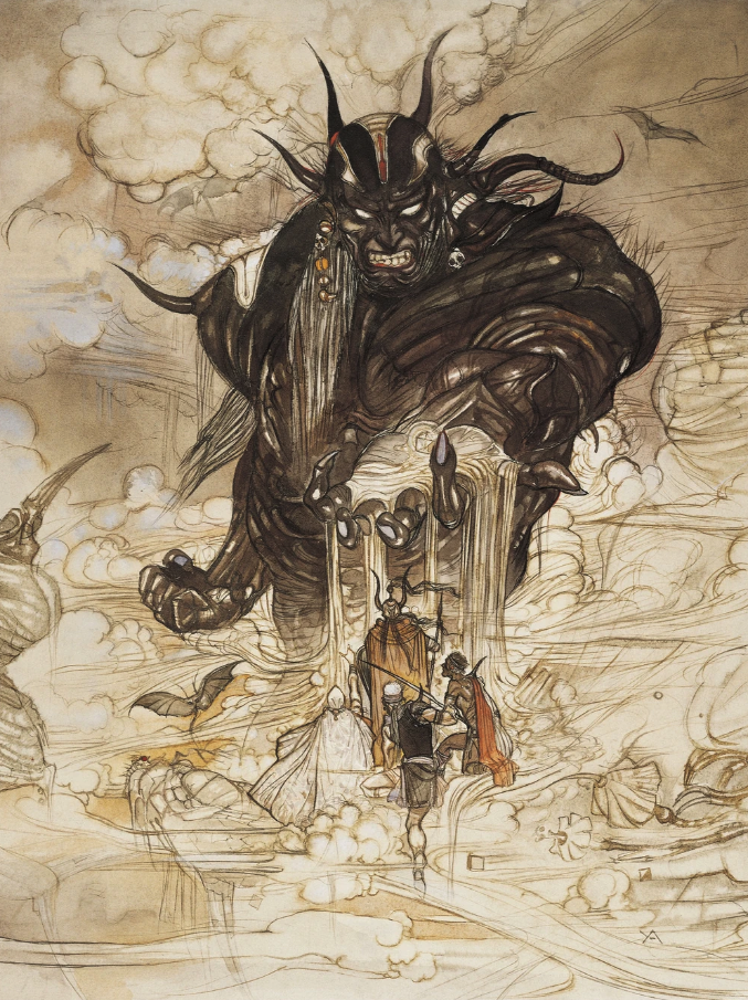 Final Fantasy Concept art of a demon