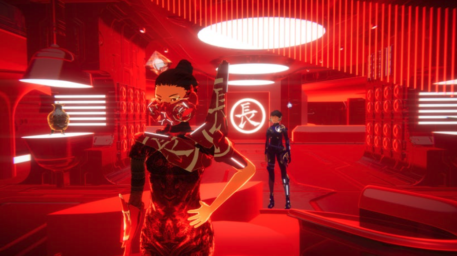 Screenshot of red environment from 1000xRESIST