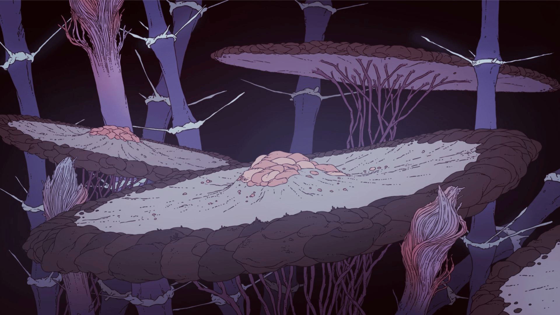 Background art from Scavengers Reign by Charles Huettner