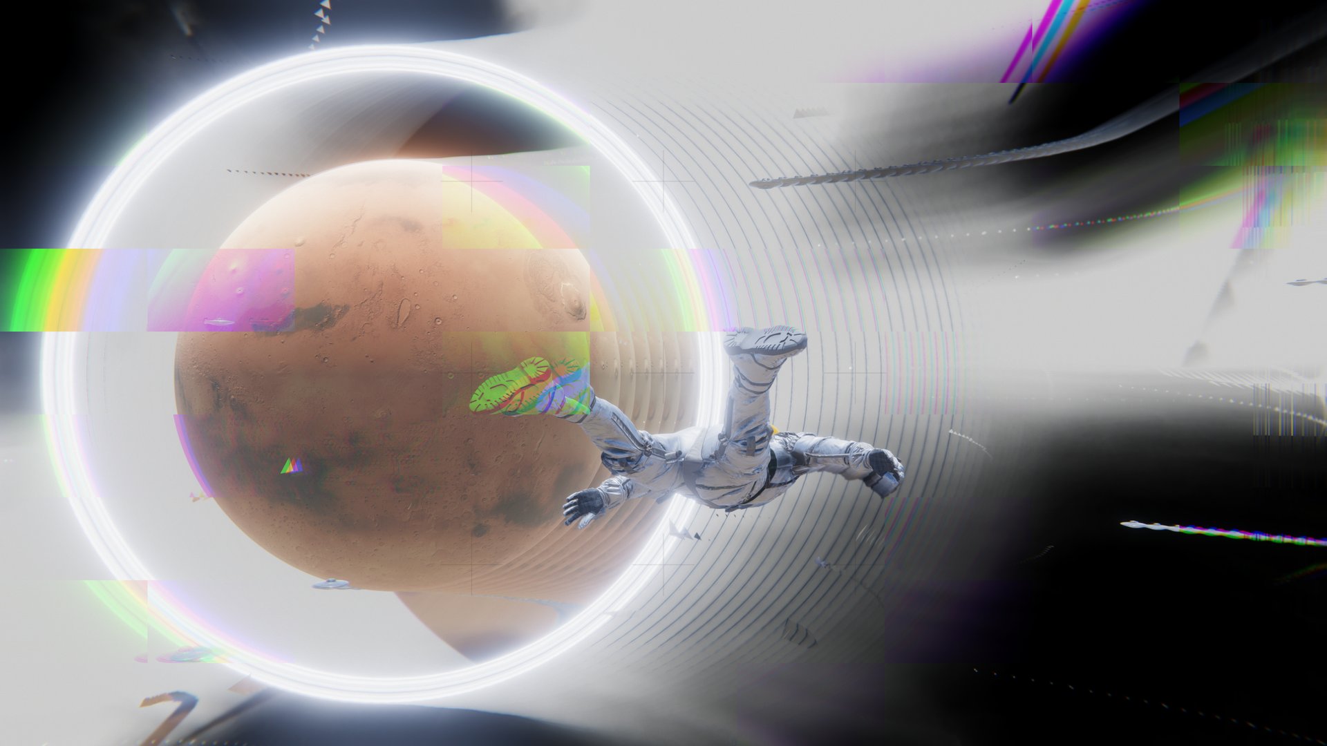 Glitch space concept art