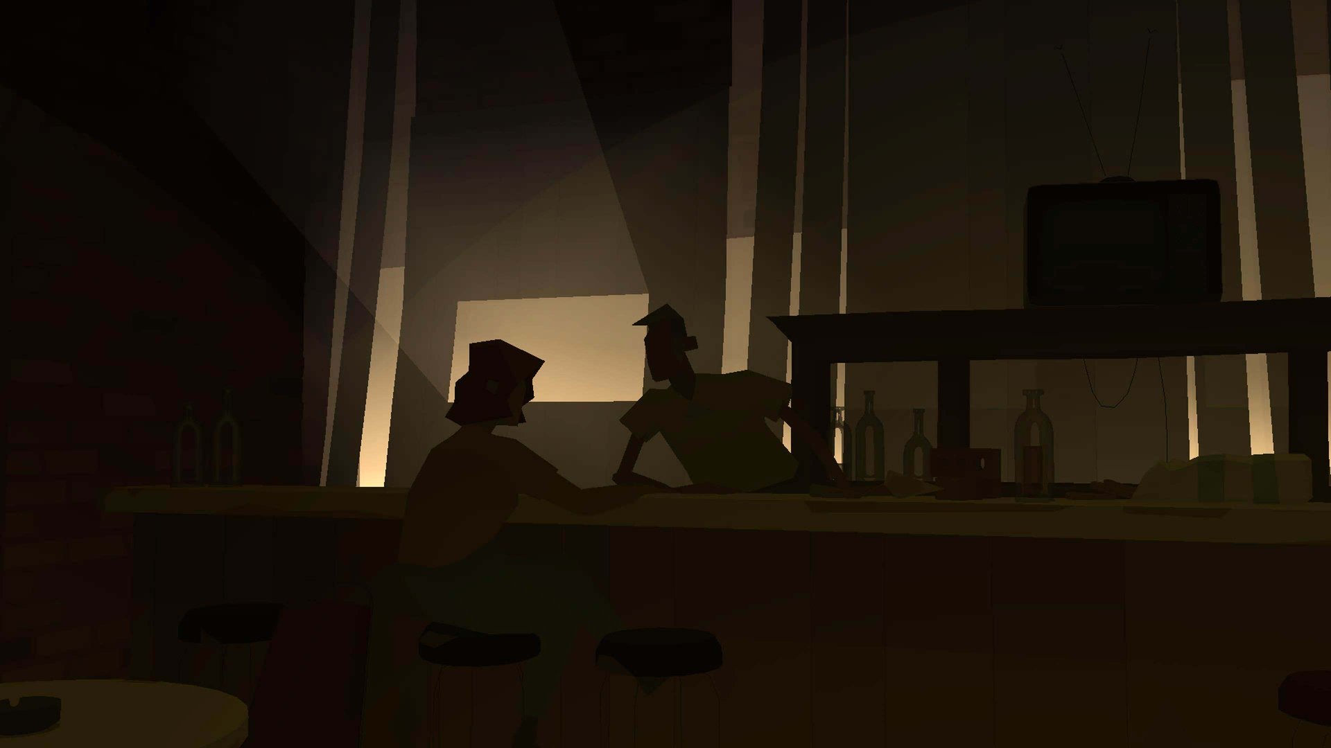 Screenshot from Kentucky Route Zero, Cardboard Computer.