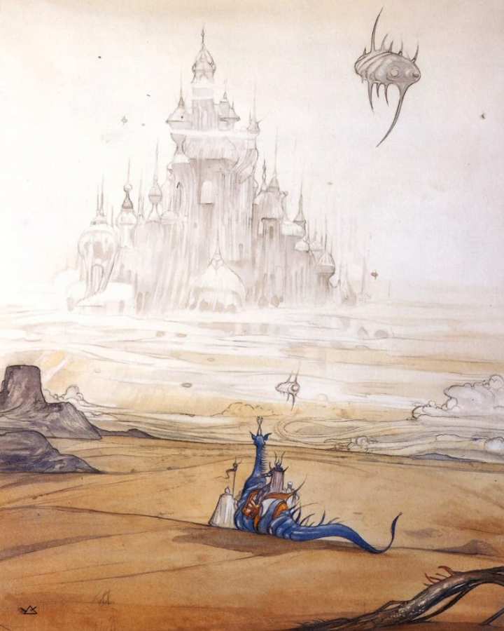 Final Fantasy Concept art of a castle