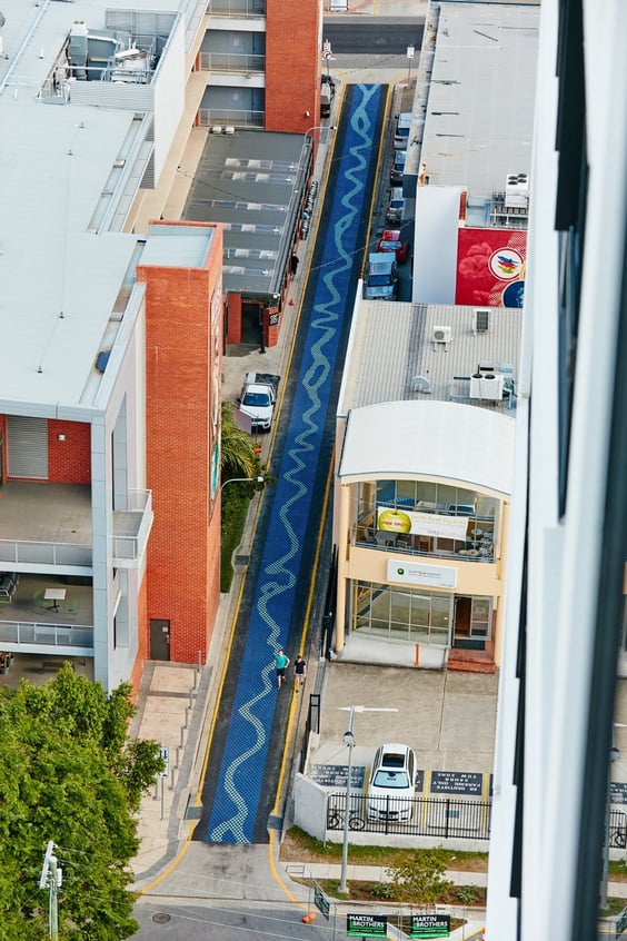 Duratherm installation at Fish Lane from Sky
