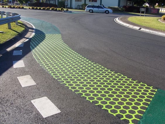 Duratherm Cycle Lane Crossing Roundabout
