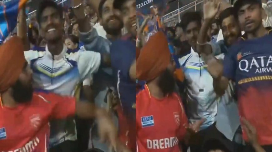 Punjab Kings' fan attacks RCB fan during LSG vs PBKS clash in IPL 2025 ...