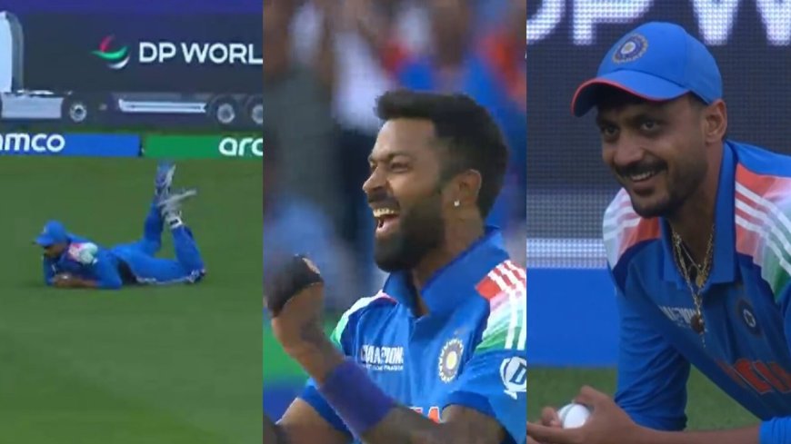 Watch: Axar Patel turns into Superman to take a blinder and send Rachin Ravindra packing in ICC Champions Trophy 2025